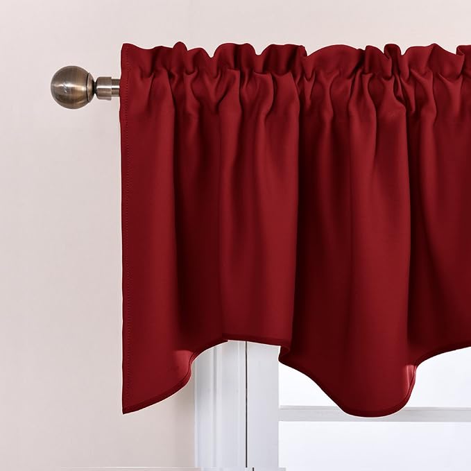 NICETOWN 2 Panels Valance for Window Farmhouse Style Window Treatment Thermal - Image 4