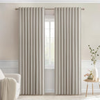 MIULEE Natural Back Tab Blackout Curtains 72 Inches Long 2 Panels Set by MIULEE