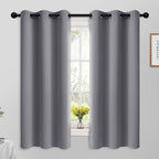 Yakamok 63 Inch Length Grey Blackout Curtains by Yakamok