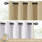 Yakamok 100% Blackout Curtain Panels 96 inches Cold and Light Blocking Drapes - Image 2