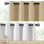 Yakamok 100% Blackout Curtain Panels 63 inches Cold and Light Blocking Drapes - Image 2