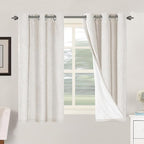 H.VERSAILTEX Primitive Linen Curtains 100% Blackout Curtain Drapes Burlap by HVERSAILTEX