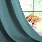 NICETOWN Room Darkening Draperies Window Curtain Panels, Sea Teal, 2 Panels - Image 4
