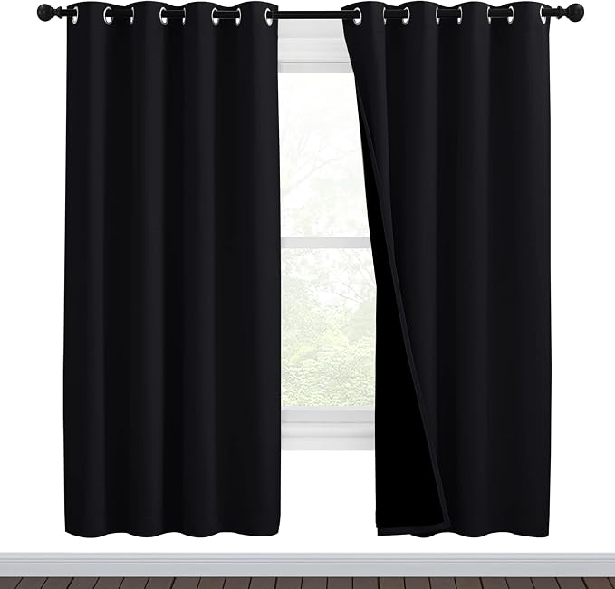NICETOWN High-End Thermal Curtains, Full Blackout Curtains 72 Inches Long by NICETOWN