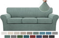 Turquoize 4 Piece Sofa Covers for 3 Cushion Couch Sofa Slipcover Soft Couch by Turquoize