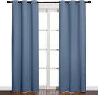 NICETOWN Triple Weave Thermal Insulated Ring Top Blackout Window Curtains - Image 2