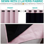 NICETOWN 100% Blackout Room Warming Lined Curtains, Totally Darkness Drapes - Image 5