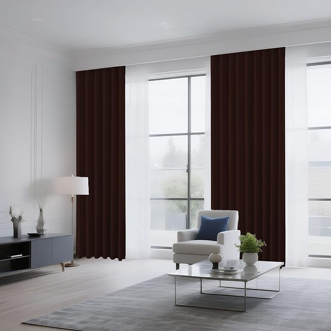 CUCRAF Blackout Curtains 108 inch Length 2 Panels Set, Rod Pocket Room - Image 8