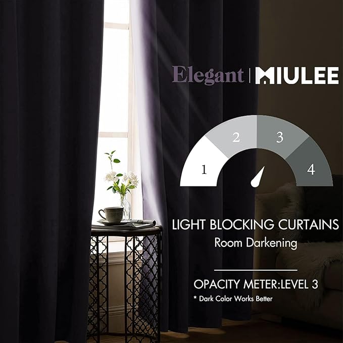 MIULEE Blackout Curtains 96 Inches Long - Image 2