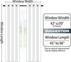 Yakamok 100% Blackout Curtains 63 Inch Length 2 Layers, Light Blocking Thermal - Image 7
