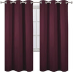 LEMOMO Burgundy Red Blackout Curtains/42 x 72 Inch/Set of 2 Panels Room - Image 2