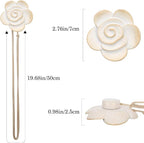 Lewondr Magnetic Curtain Tiebacks, Vintage Curtain Holdback, Resin Flower - Image 7