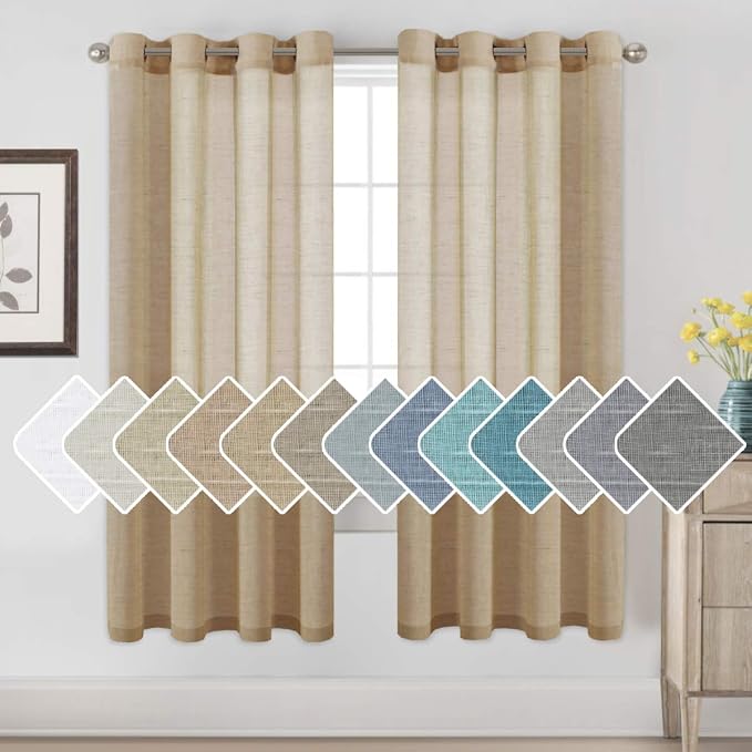 Window Treatments Linen Curtain Panels Open Weave by HVERSAILTEX