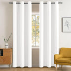 MIULEE 90" Long Room Darkening Curtains Thermal Insulated Drapes Solid Window by MIULEE