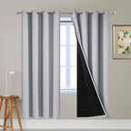 Yakamok Full Blackout Curtains 72 Inches Long, 2 Thick Layers Grommet Top by Yakamok