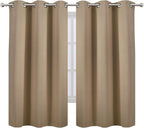 LEMOMO Blackout Curtains 42 x 63 inch/Natural Curtains Set of 2 Panels/Thermal - Image 2