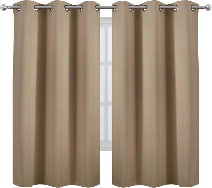 LEMOMO Natural Thermal Blackout Curtains/38 x 63 Inch/Set of 2 Panels Room - Image 2