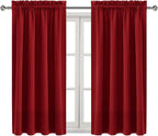 DWCN Christmas Burgundy Room Darkening Blackout Curtains - Image 9