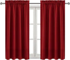 DWCN Christmas Burgundy Room Darkening Blackout Curtains - Image 9