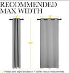 NICETOWN Silver Grey Blackout Curtain Panels - Image 7