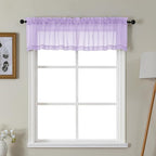 Gwine Lilac Valances for Windows, Small Light Filtering Rod Pocket Cafe Valance by Gwine