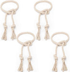 4 Pcs Hand Woven Curtain Tiebacks No Drilling by Apipi