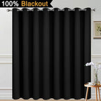 Yakamok 100% Blackout Thermal Insulated Sliding Door Curtains, Noise Reducing - Image 2
