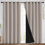 Yakamok 100% Blackout Curtains 84 Inches Long, 2 Thick Layers Heat and Full by Yakamok