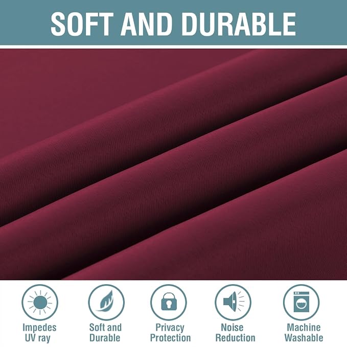 H.VERSAILTEX Blackout Curtains for Bedroom 84 Inches Length Thermal Insulated - Image 4