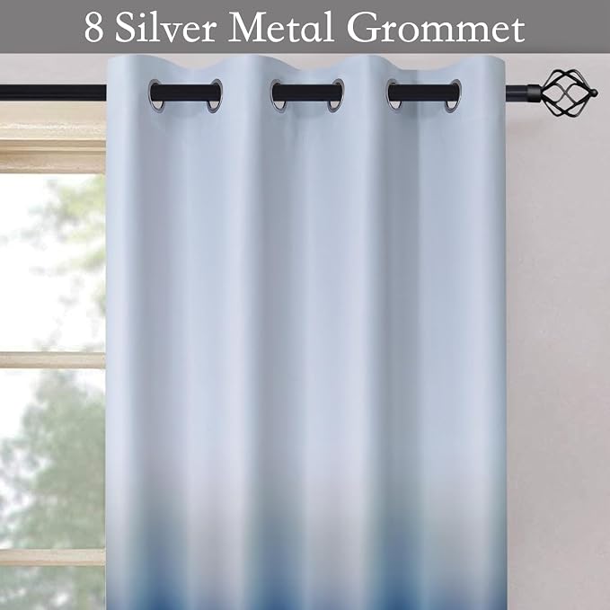 SimpleHome Ombre Curtains 52 x 63 Inch - Image 2