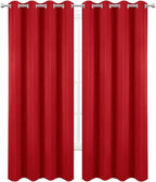 LEMOMO Blackout Curtains 52 x 90 Inch Long Bright Red Curtains Set of 2 Panels - Image 2