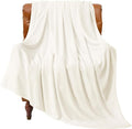 BEDELITE Fleece Blanket Cream Throw Blanket by BEDELITE