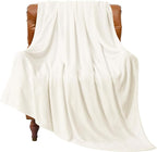 BEDELITE Fleece Blanket Twin Size Cream Throw Blankets by BEDELITE