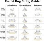 OLANLY Ivory Round Rugs for Bedroom - Image 9