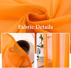 MIULEE 2 Panels Solid Fall Color Sheer Window Curtains Elegant Window Voile - Image 3