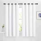 NICETOWN White Curtains for Living Room, Grommet 50% Blackout Thermal Insulated by NICETOWN