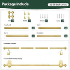 KAMANINA 2 Pack Curtain Rods No Drilling - Image 8