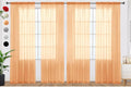 SpaceDresser Beige Sheer Curtains 4 Panels Rod Pocket Semi-Sheer Curtain 84 by SpaceDresser
