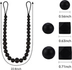 Wood Bead Curtain Tiebacks, KLOGTSIND Set of 4 Curtain Holdbacks - Image 4
