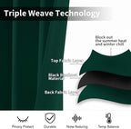 Yakamok Dark Green Blackout Curtains - Image 3
