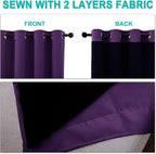 NICETOWN Full Shading Curtains 90 inches Long 2 Panels Set - Image 5
