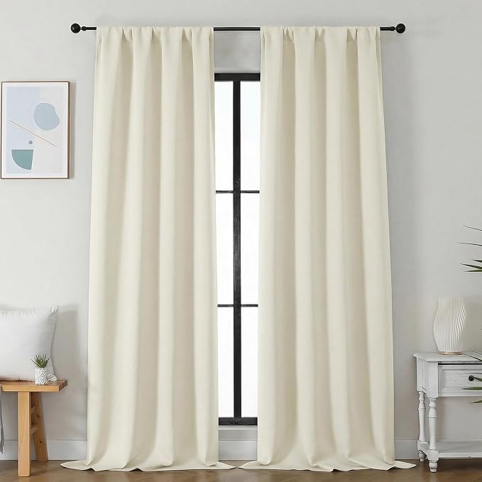 Simplebrand Ava Ivory Light Filtering Curtains by Simplebrand