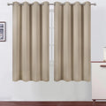 LEMOMO Khaki Blackout Curtains 66 x 63 Inch Length/Set of 2 Curtain by Lemomo