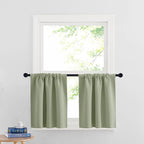 RYB HOME Cafe Blackout Curtains 24 inch Length, RV Curtains by RYBHOME