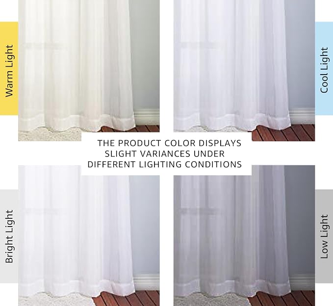 NICETOWN Voile White Sheer Curtains - Image 2