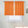 SpaceDresser Basic Rod Pocket Sheer Voile Window Curtain Panels Orange 1 Pair 2 by SpaceDresser