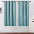 LEMOMO Stone Blue Blackout Curtains 66 x 63 Inch Length/Set of 2 Curtain by Lemomo