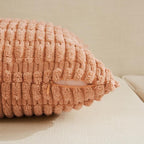 Fancy Homi 4 Packs Peach Decorative Throw Pillow Covers 20x20 Inch - Image 3