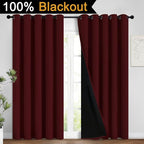 Yakamok 100% Blackout Curtains for Living Room, Noise Reducing Drapes, Thermal - Image 2