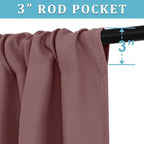 RYB HOME Blackout Privacy Bathroom Window Curtains, Short Thermal Insulated - Image 2
